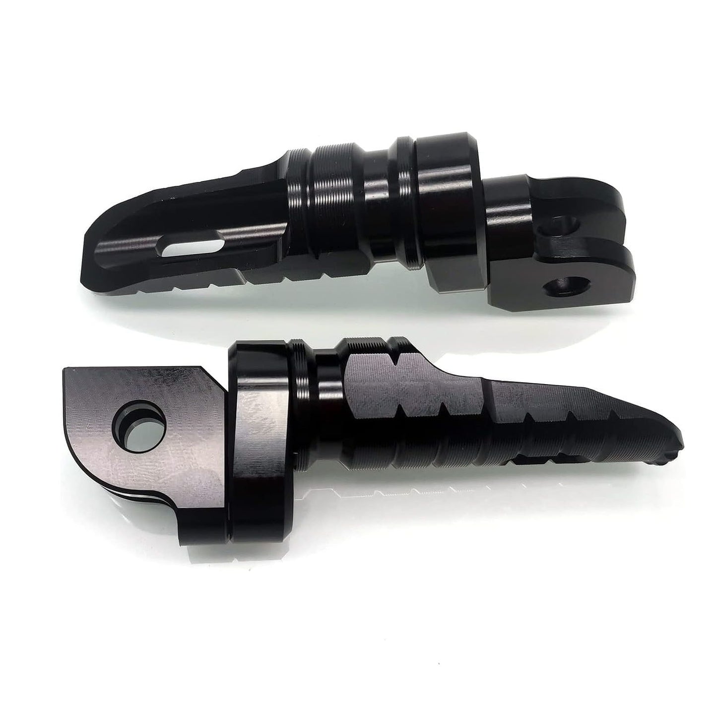 MZS Motorcycle Foot Pegs, Front Rider Footpegs Footrest Pedal Adjustable Black CNC Compatible with GSXR 600 750 GSX-R1000 GSX250R GSXS750 GSXS1000 GSXS1000F GSF1250 GSX650 SV650 SV1000 DL650 DL1000