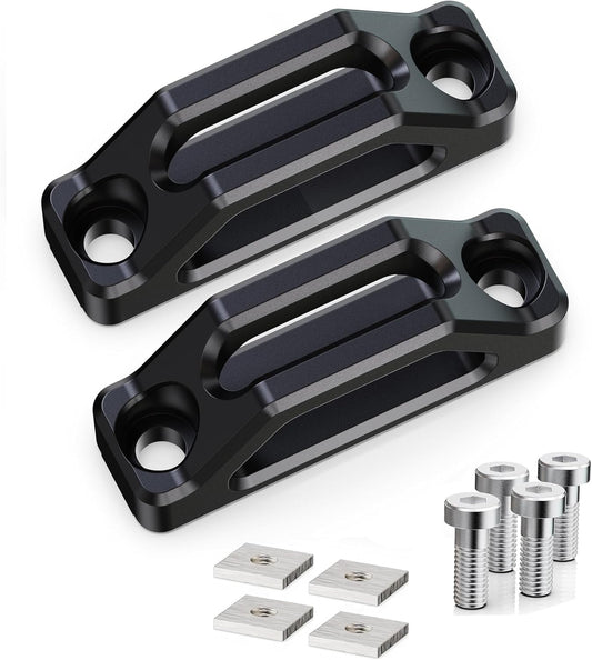 MZS T-Track Mount Tie Down Anchors, T-Slot Bolts Square Nuts Rail Cleats Fit for Most Crossbar Roof Rack Pickup Truck RV Kayak Boat Canoe with T/C Channels, 2Pcs