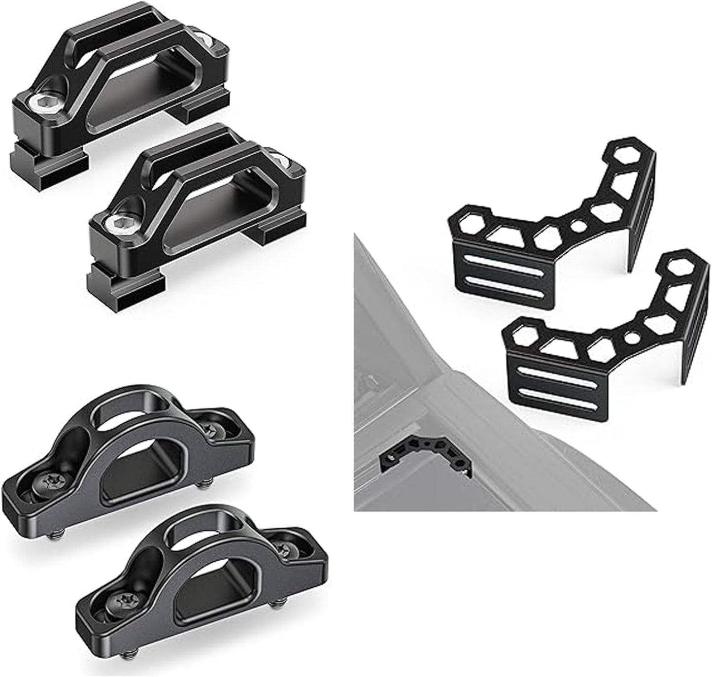 MZS T Slot Tie Downs & Corner Anchors Brackets & Truck Bed Hooks Compatible with Tacoma