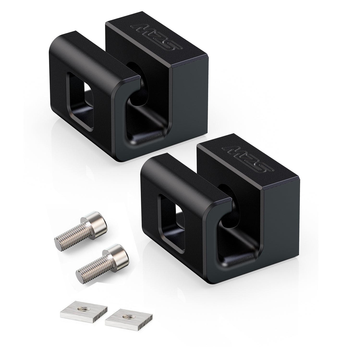 MZS Roof Rack Tie Down Anchors, T Track Rail Cleats Compatible with Roof Rack Crossbars with T/C Channels, for Most Pickup Truck Bed Kayak Boat System RV Canoe