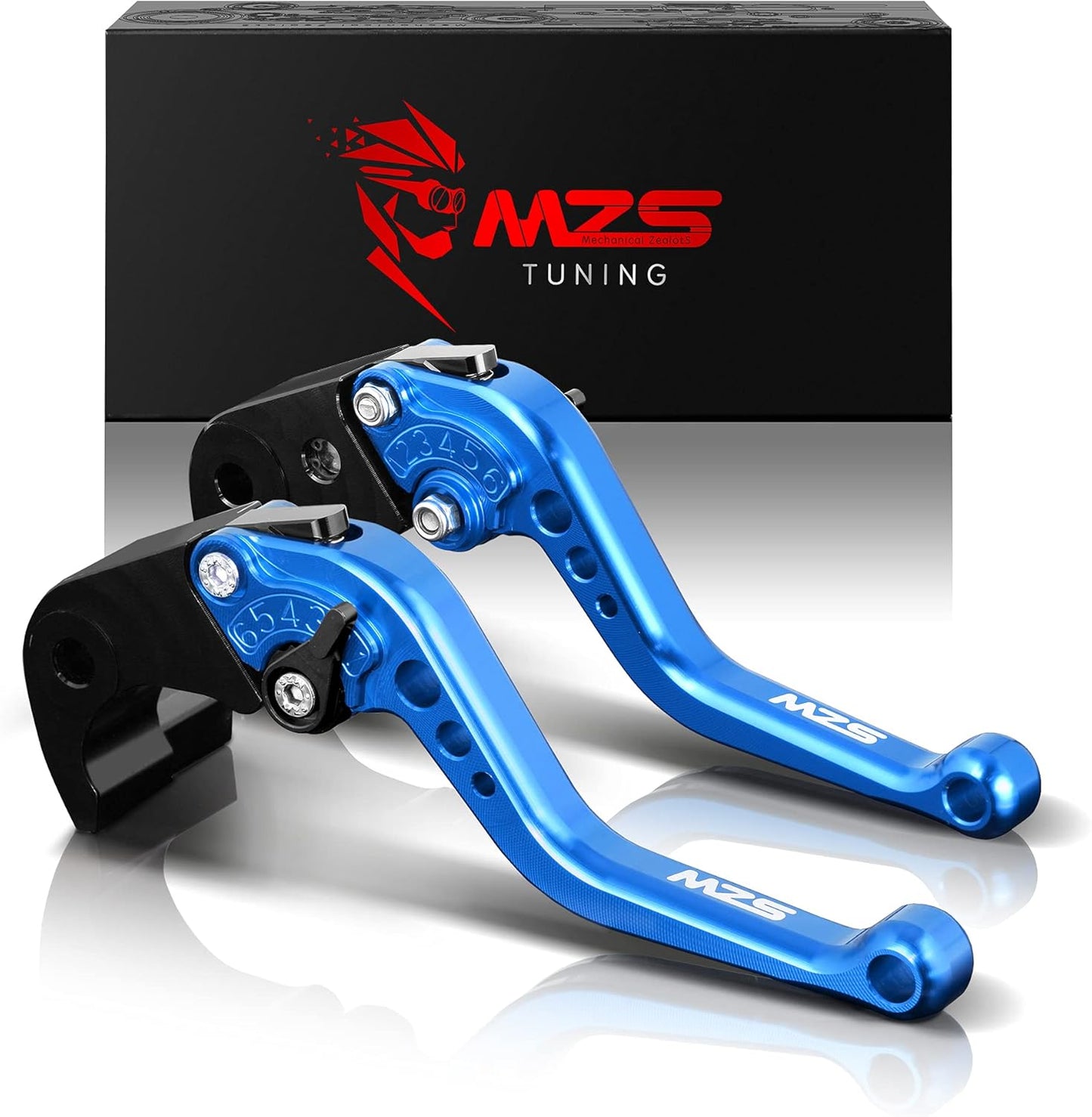 MZS Black Motorcycle Brake Clutch Levers Adjustable Short Compatible with Diavel X/Monster 1100 1200 / Multistrada 950 1200 1260 / Panigale/Streetfighter 848 1100 V4 SP / 749 848 999 1098 1198