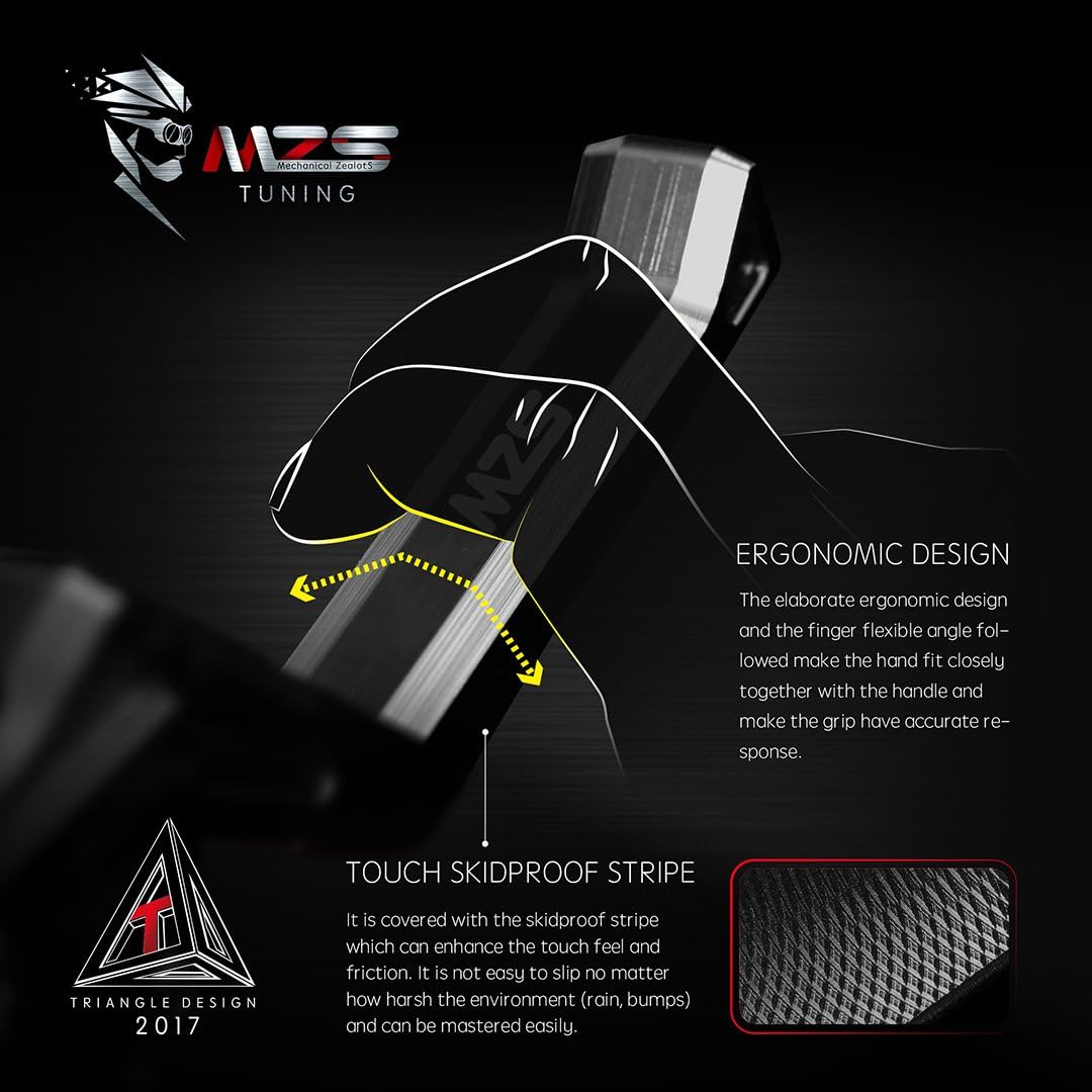 MZS Black Motorcycle Brake Clutch Levers Adjustable Short Compatible with BMW