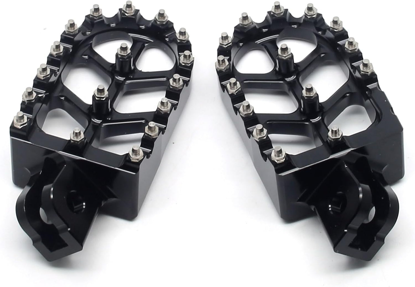 MZS Motorcycle Foot Pegs, Front Motocross Footpeg MX Footrest Rest Pedal CNC Black Compatible with GROM 2014-2025 / Monkey 2019-2025 / Dax 125 2025