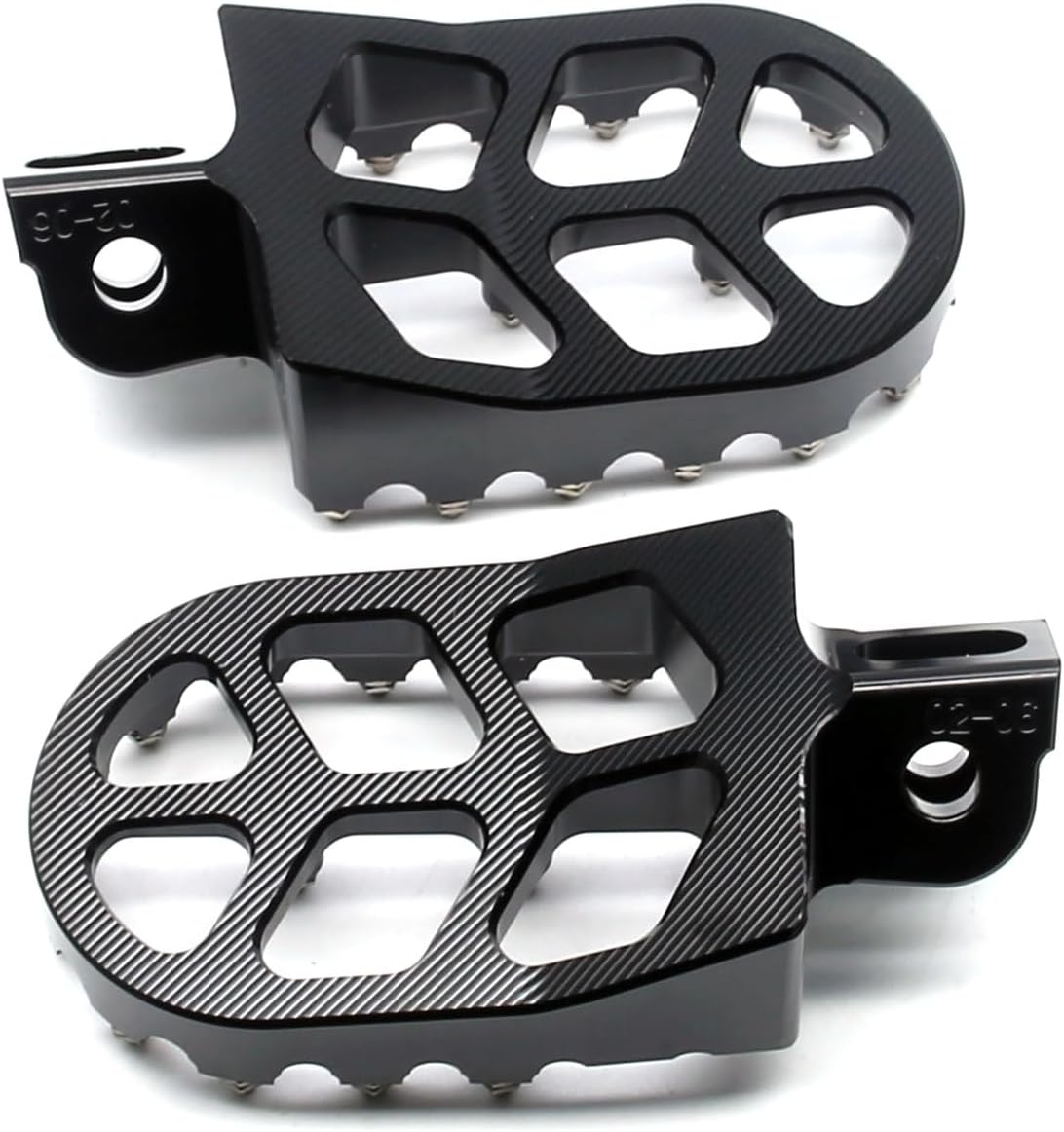 MZS Motorcycle Foot Pegs, Front Motocross Footpeg MX Footrest Rest Pedal CNC Black Compatible with GROM 2014-2025 / Monkey 2019-2025 / Dax 125 2025