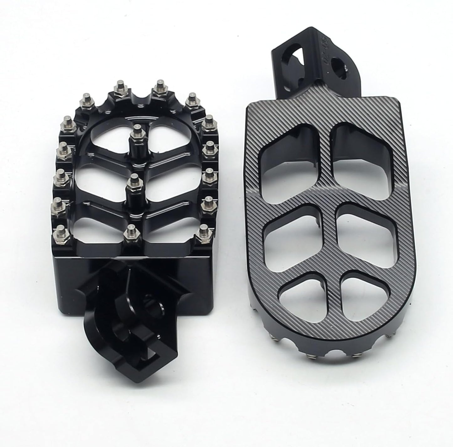 MZS Motorcycle Foot Pegs, Front Motocross Footpeg MX Footrest Rest Pedal CNC Black Compatible with GROM 2014-2025 / Monkey 2019-2025 / Dax 125 2025