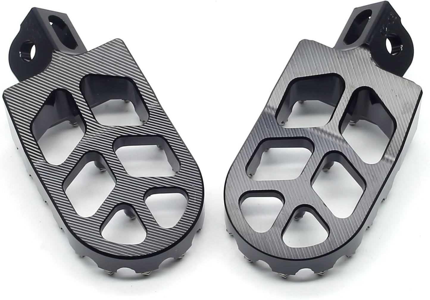 MZS Motorcycle Foot Pegs, Front Motocross Footpeg MX Footrest Rest Pedal CNC Black Compatible with GROM 2014-2025 / Monkey 2019-2025 / Dax 125 2025
