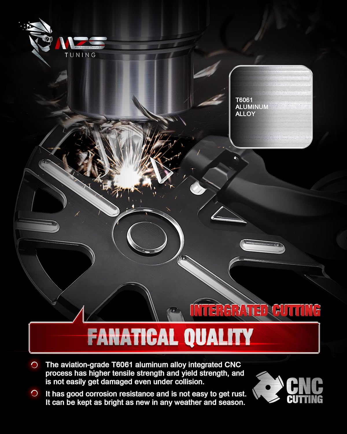 MZS Motorcycle Highway Pegs, 1.25" Adjustable Short Angled Wide Foot Peg Black Compatible with Softail Sportster Electra Road King Street Glide Vulcan VTX V Star Boulevard for 1 1/4 Engine Guards