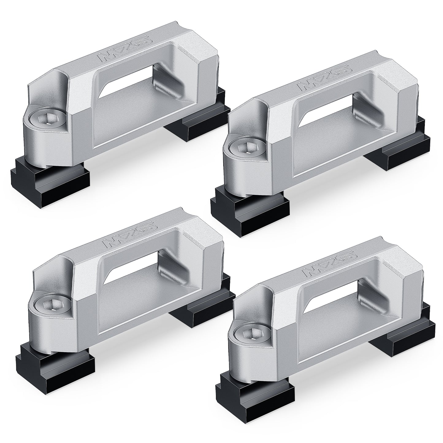 MZS Truck Bed Rail Cleats Tie Down Anchors T Slot Nuts Compatible with Tacoma/Tundra/Gladiator Deck Rail System for Cargo Management, Replace PT27835160 PT27835112 PT2780C010, Sliver