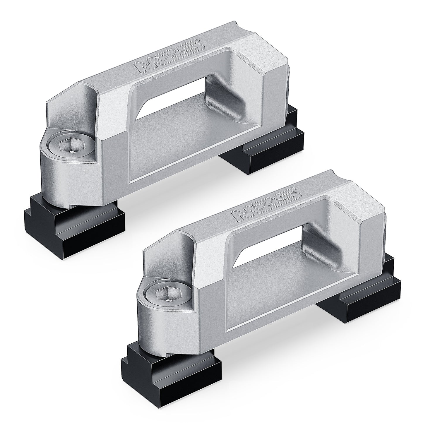 MZS Truck Bed Rail Cleats Tie Down Anchors T Slot Nuts Compatible with Tacoma/Tundra/Gladiator Deck Rail System for Cargo Management, Replace PT27835160 PT27835112 PT2780C010, Sliver