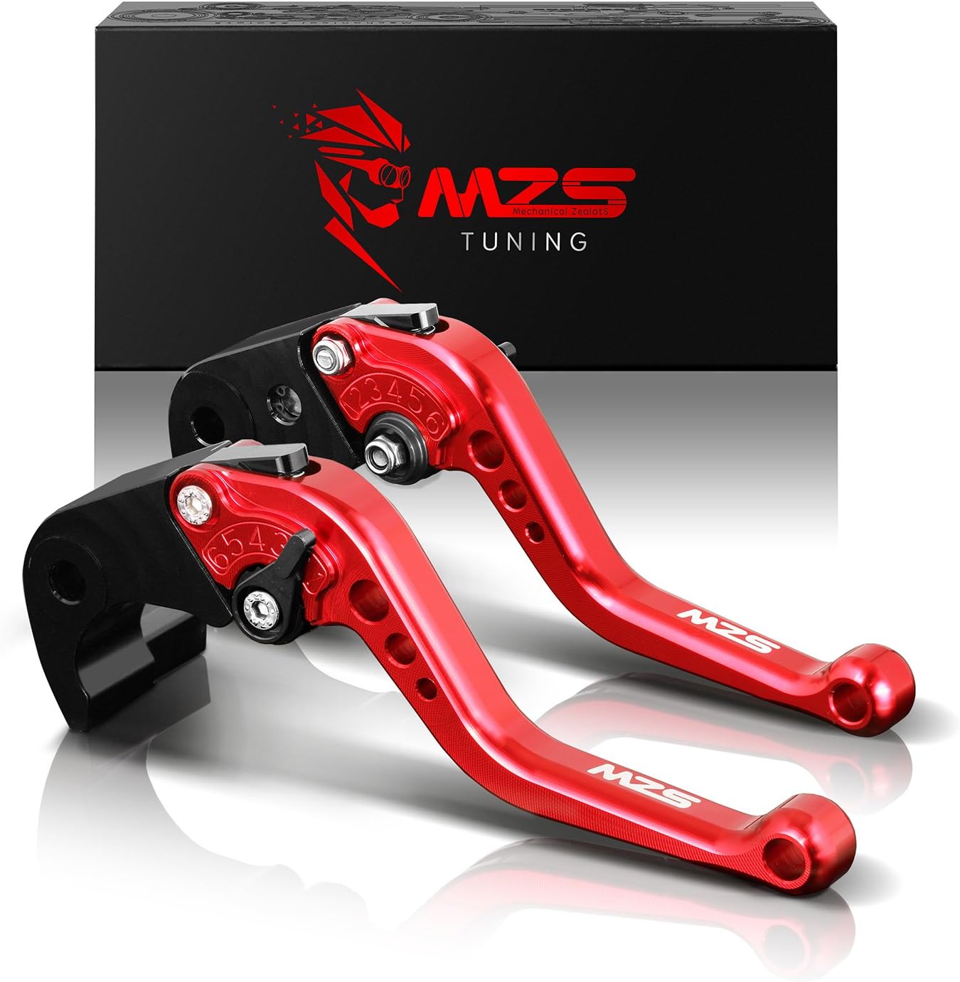 MZS Black Motorcycle Brake Clutch Levers Adjustable Short Compatible with Diavel X/Monster 1100 1200 / Multistrada 950 1200 1260 / Panigale/Streetfighter 848 1100 V4 SP / 749 848 999 1098 1198