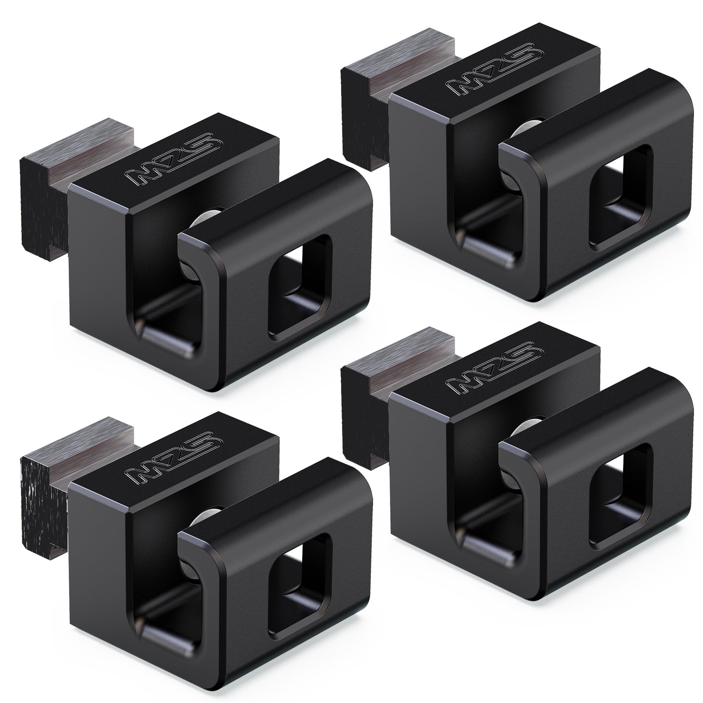 MZS Tie Down Anchors, Bed Rail Cleats Fit for Tacoma/Tundra/Gladiator (Black)