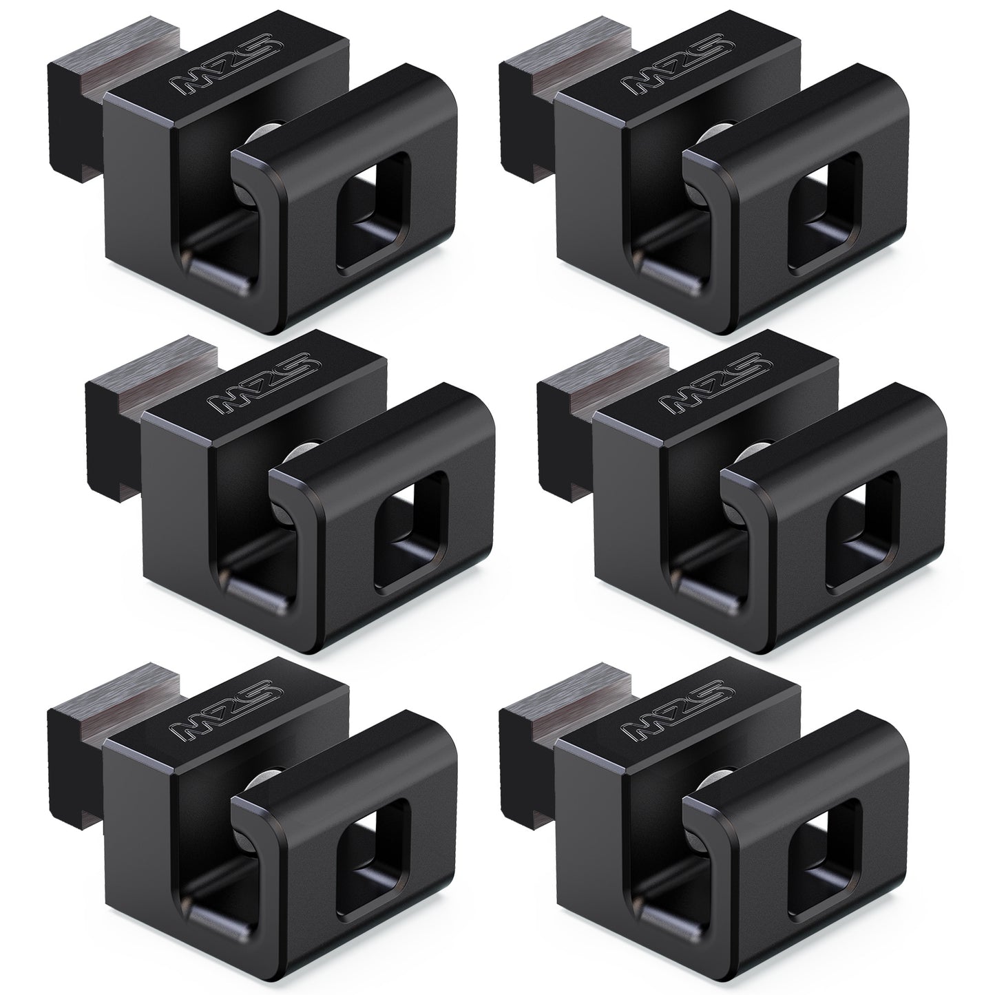 MZS Tie Down Anchors, Bed Rail Cleats Fit for Tacoma/Tundra/Gladiator (Black)