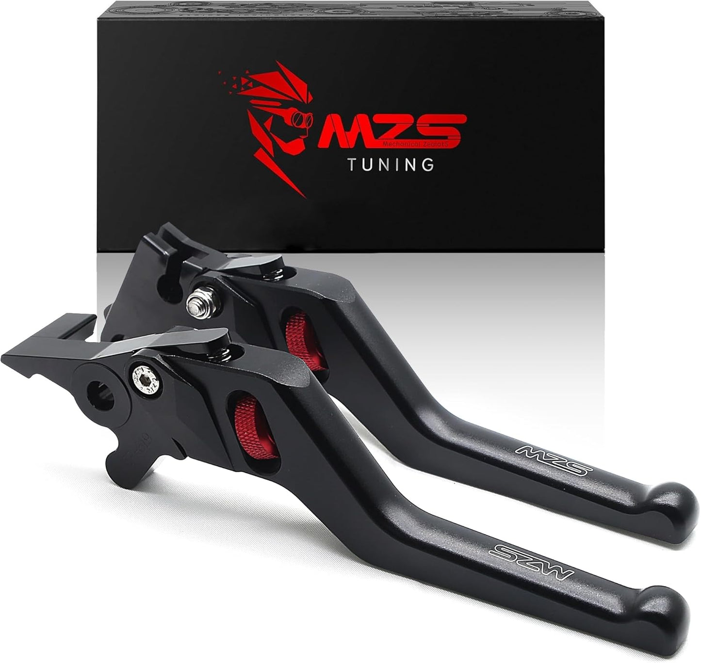 MZS Black Motorcycle Brake Clutch Levers Wheel Roller CNC Adjustable Short Compatible with DUCATI