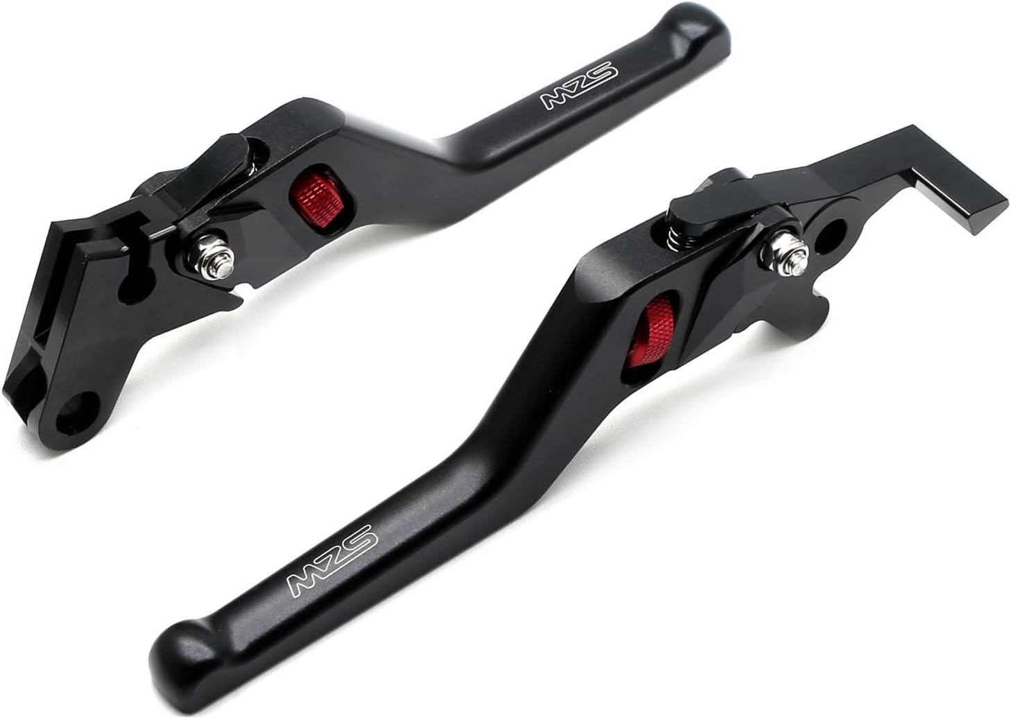 MZS Black Motorcycle Brake Clutch Levers Wheel Roller CNC Adjustable S