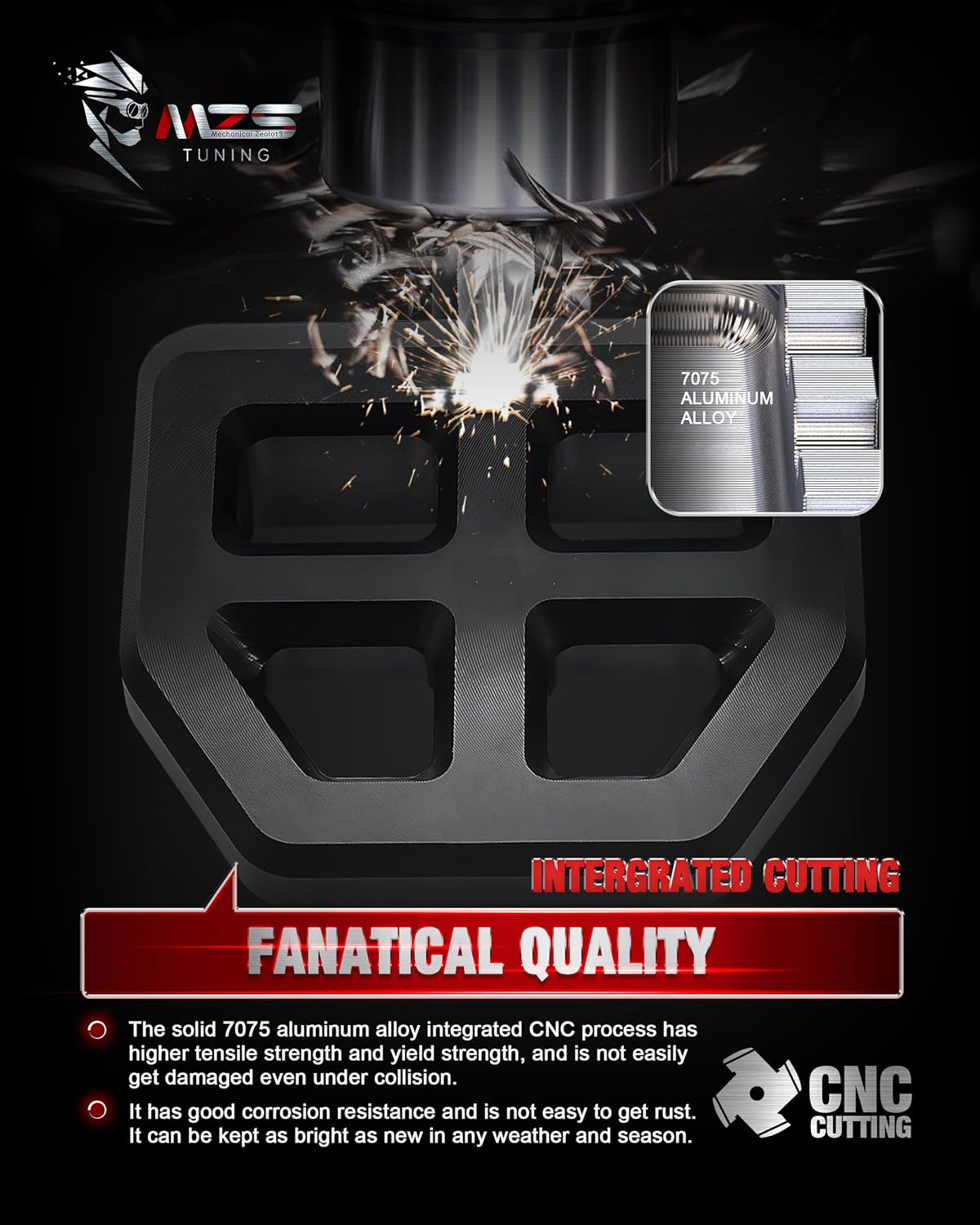 MZS Motorcycle Foot Pegs, Male Wide Footpegs, MX Chopper Bobber Style Rider Passenger Pedal Black Compatible with Sportster Softail Dyna Vrod Fat Boy Bob Iron Electra Street Glide Road King