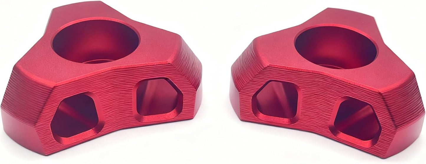 MZS Truck Bed Tie Down Anchors, Heavy Duty Cargo Tie Down Hooks Compatible with 2007-2025 Tundra 2nd 3rd Gen Pickup (Red, 2pcs)